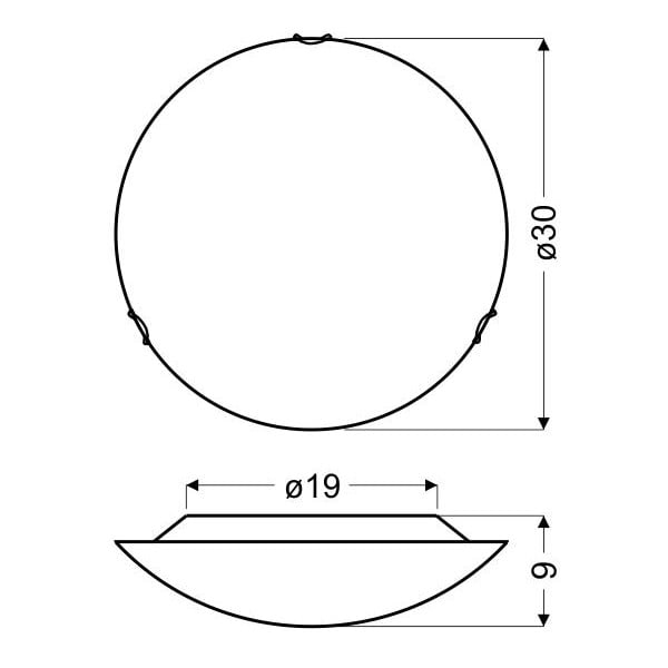 Fehér mennyezeti lámpa üveg búrával ø 30 cm Circle – Candellux Lighting-image-1