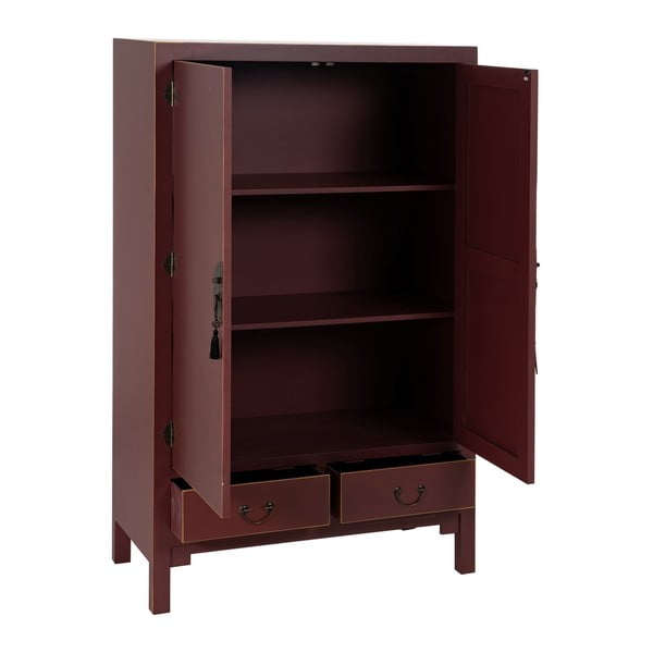 Borvörös ruhásszekrény 100x160 cm Oriente – Ixia-image-2