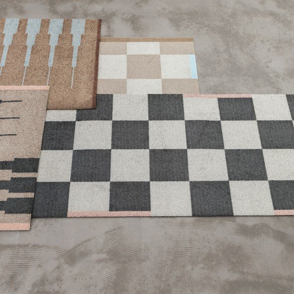Fekete-fehér mosható szőnyeg 70x150 cm Square – Mette Ditmer Denmark-image-1