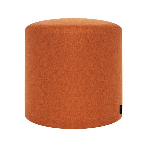 Terrakotta színű gyapjú puff Folk – noo.ma