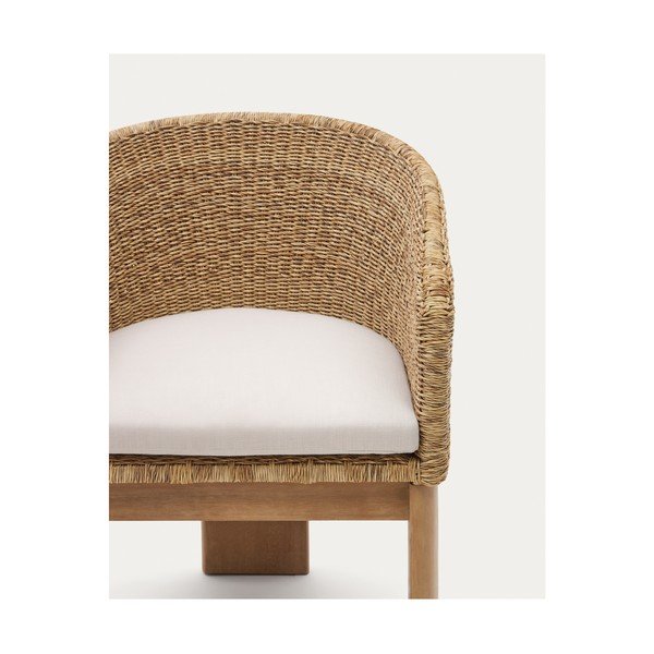 Natúr színű párnázott-rattan kerti szék Xoriguer – Kave Home-image-4