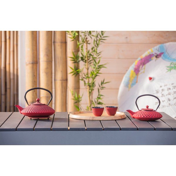 Xilin piros öntöttvas teáskanna szűrővel, 1,25 l - Bredemeijer-image-3