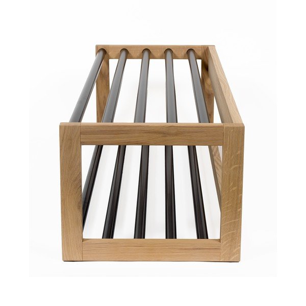 Fekete-natúr színű fém cipőtartó - Woodman-image-4