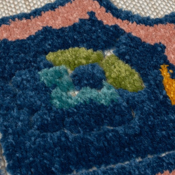 Kék kültéri szőnyeg 80x230 cm Beach Floral – Flair Rugs-image-3