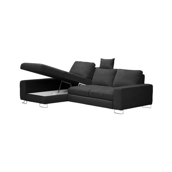 Alpha sötétszürke bal oldali kinyitható sarokkanapé - Windsor & Co Sofas-image-3