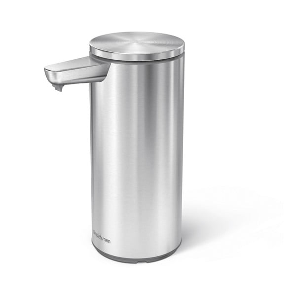 Matt ezüstszínű automata acél szappanadagoló 266 ml – simplehuman