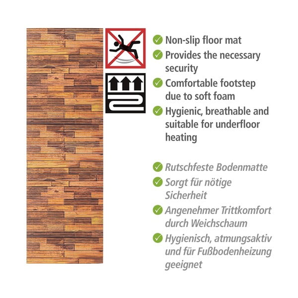 Barna műanyag fürdőszobai kilépő 65x200 cm Lambris – Wenko-image-4