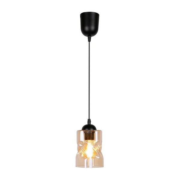 Fekete függőlámpa üveg búrával ø 10 cm Felis – Candellux Lighting-image-2