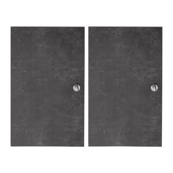 2 darab sötétszürke ajtó Versaille könyvespolchoz - Støraa
