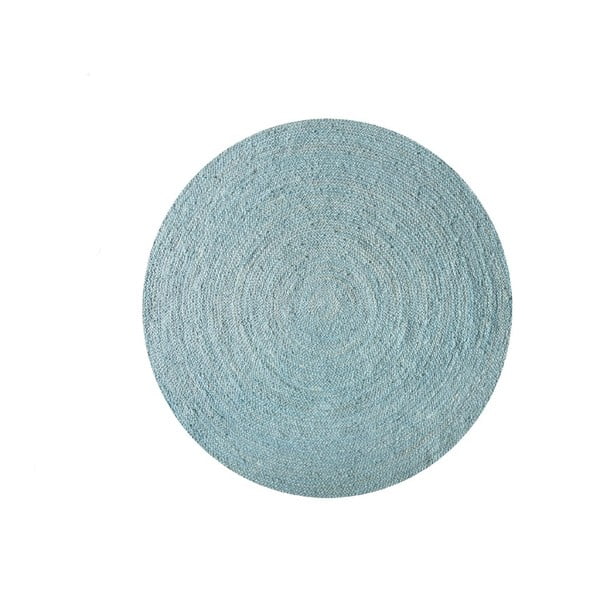 Rug Circle Blue Wave juta szőnyeg, ⌀ 140 cm - Linen