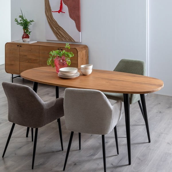 Mangófa étkezőasztal 90x180 cm Mahón – Ixia-image-1