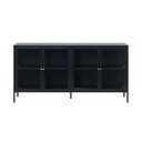 Fekete fém tálalószekrény 170x85 cm Carmel – Unique Furniture