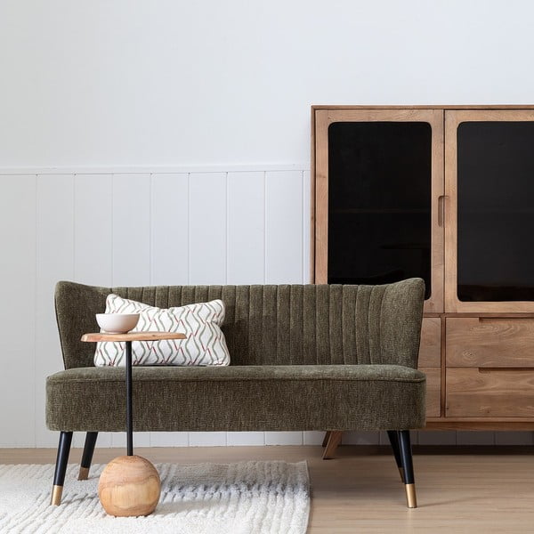 Zöld zsenília kanapé 134 cm Glam – Ixia-image-3