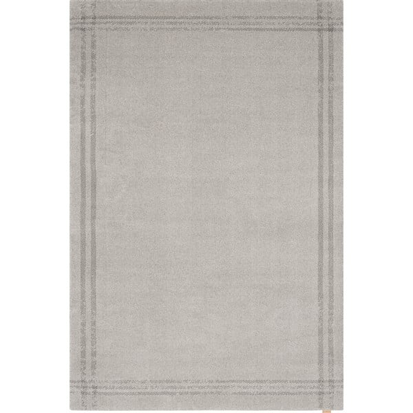 Krémszínű gyapjú szőnyeg 160x240 cm Calisia M Grid Rim – Agnella