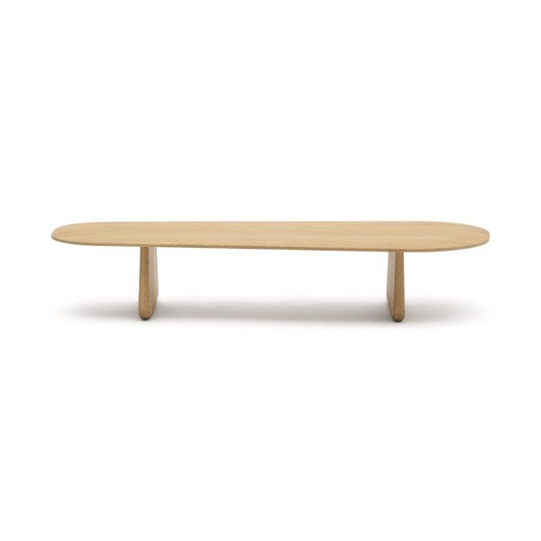 Natúr színű tölgyfa dohányzóasztal 64x146 cm Pirita – Kave Home-image-3