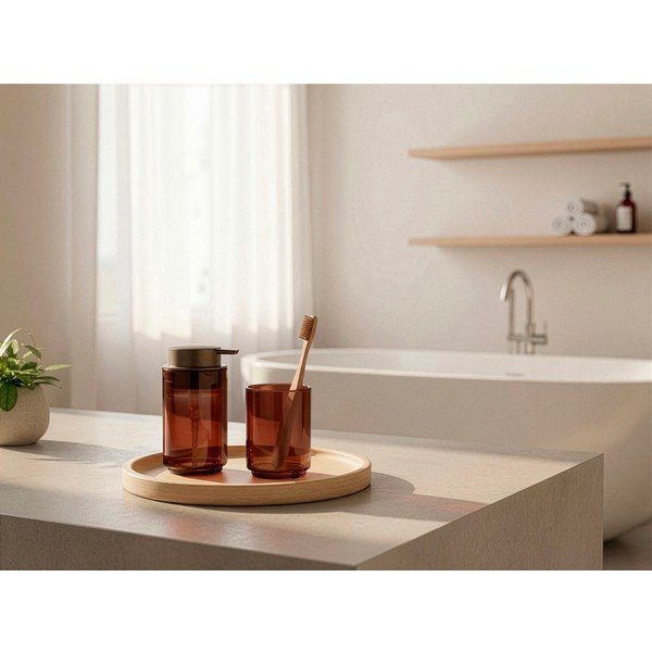 Barna üveg szappanadagoló 250 ml Tada – Zone-image-1