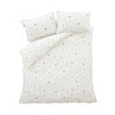 Krémszínű kétszemélyes háromrészes pamut-perkál ágyneműhuzat 200x200 cm Vintage Rosebud Lace – Bianca