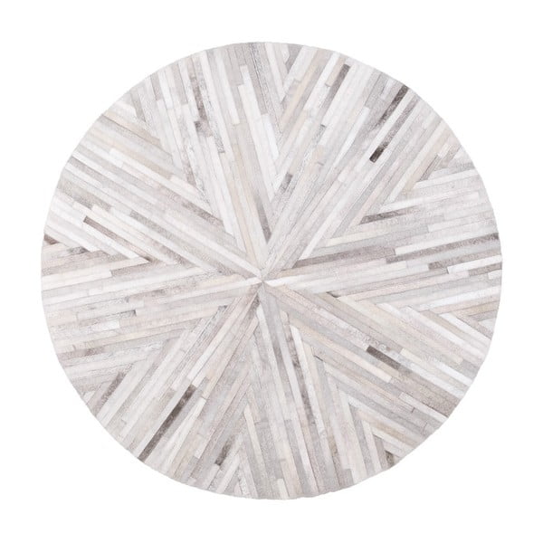 Patchwork Rug Star szürke marhabőr szőnyeg, ⌀ 150 cm - Arctic Fur