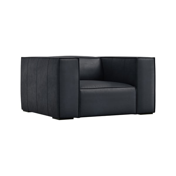Sötétkék bőr fotel Madame – Windsor & Co Sofas
