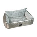 Ezüstszínű fekhely kutyáknak 120x85 cm Dog Fantasy Lux Platinum – Plaček Pet Products