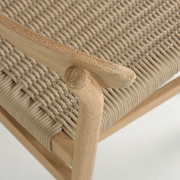Galit eukaliptuszfa kerti szék bézs húrozással - Kave Home-image-1