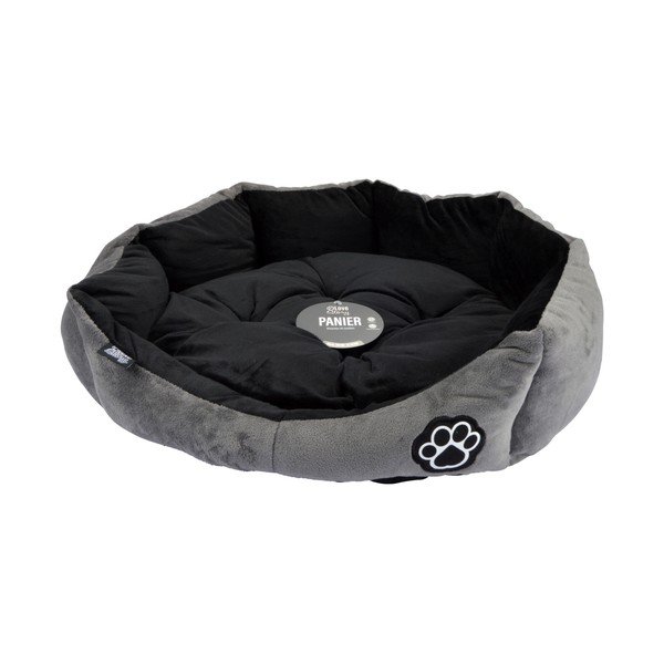 Szürke velúr fekhely kutyáknak ø 50 cm Flakes – Love Story-image-2