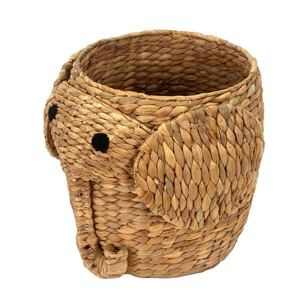 Natúr színű vízijácint játéktároló kosár ø 30x35 cm Elephant – Compactor-image-4