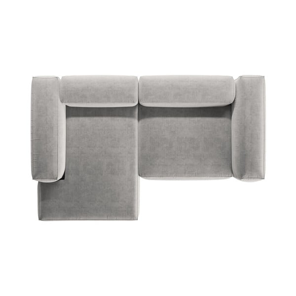 Világosszürke sarokkanapé (bal oldali-heverő résszel) Bergamo – Cosmopolitan Design-image-3