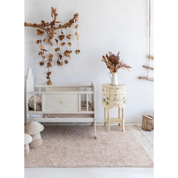 Bézs mosható kézi szövésű pamut szőnyeg 140x200 cm Woods Symphony Linen – Lorena Canals-image-1