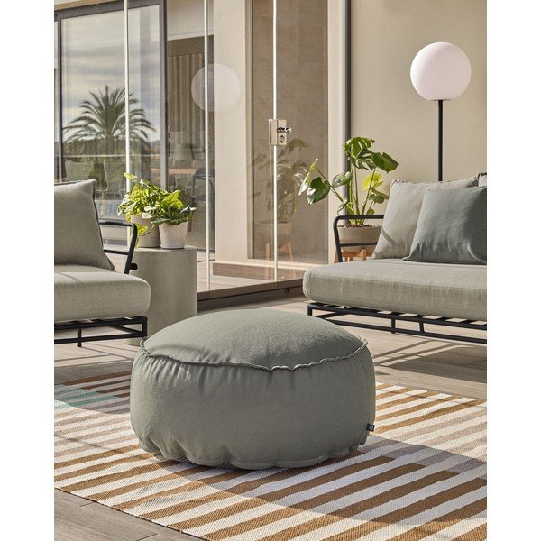 Világoszöld puff Nedra – Kave Home-image-3