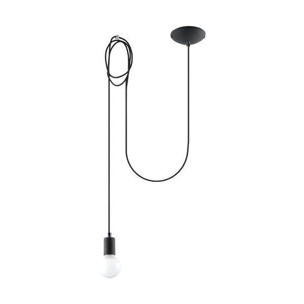 Fekete függőlámpa Spider – Sollux