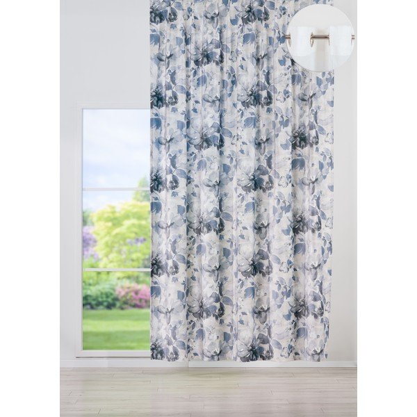 Fehér-szürke függöny 140x260 cm Nirvana – Mendola Fabrics-image-1
