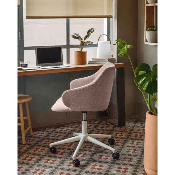 Einara világos rózsaszín irodai szék - Kave Home-image-1