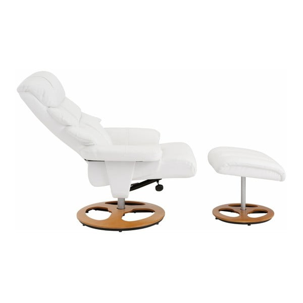 Tony fehér pihenő fotel lábtartóval - Støraa-image-2