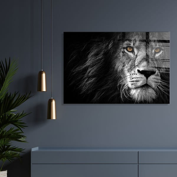 Üveg kép 70x50 cm Lion – Wallity-image-1