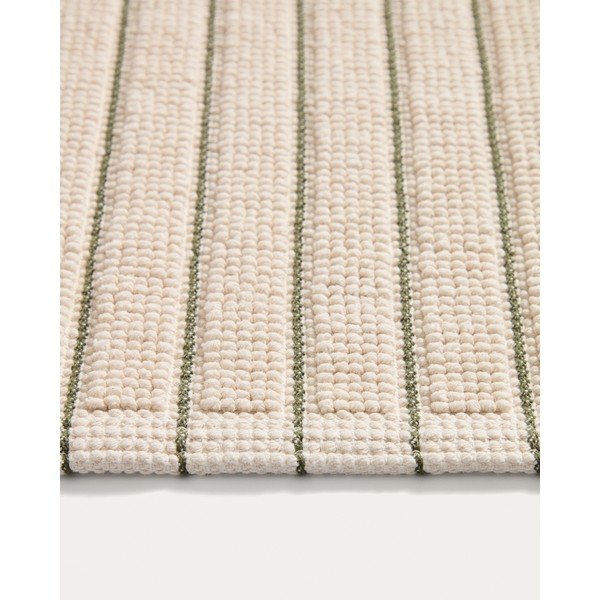 Zöld-bézs textil fürdőszobai kilépő 50x80 cm Merade – Kave Home-image-3