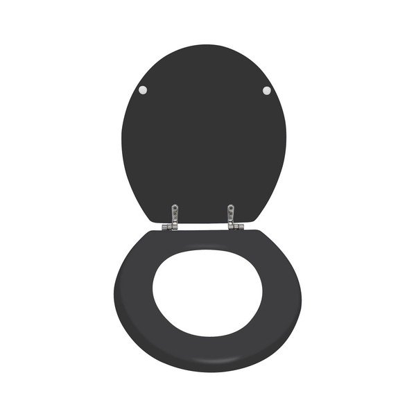 Prima matt fekete WC-ülőke, 41 x 38 cm - Wenko-image-1