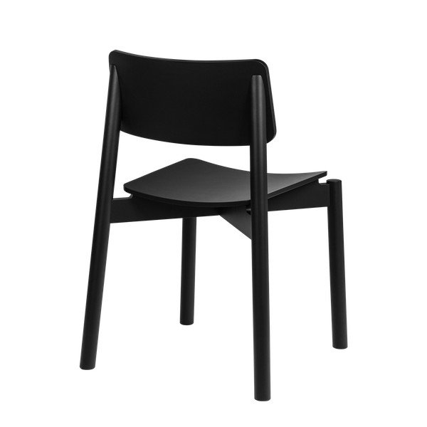 Fekete rakásolható étkezőszék Wem – noo.ma-image-3