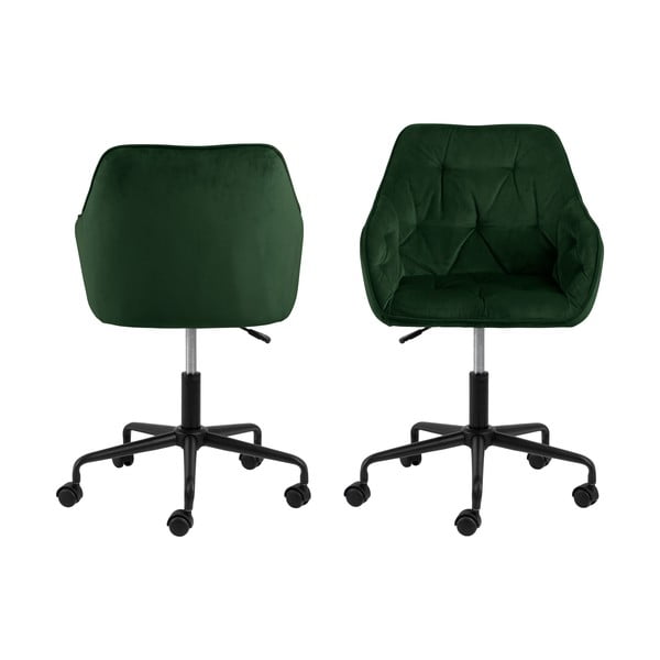 Brooke zöld bársony irodai szék - Actona-image-4