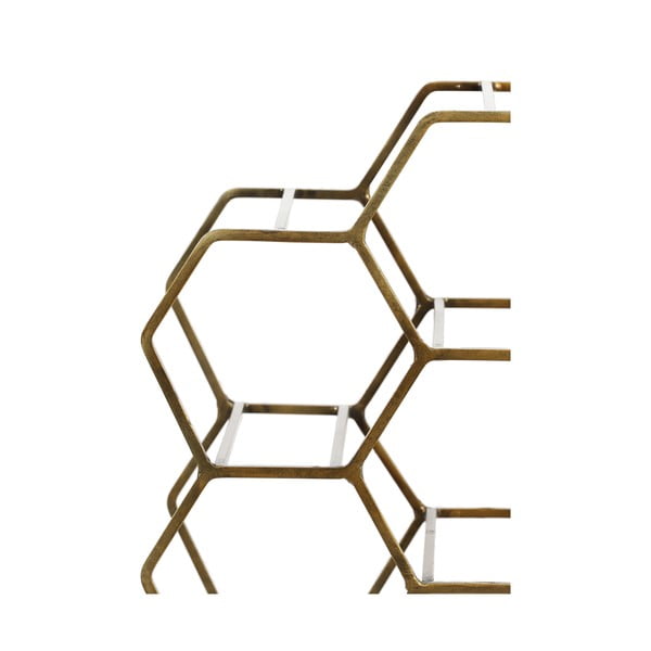 Bronzszínű fém bortartó polcos állvány, palackok száma 12 Salbris – Light & Living-image-4
