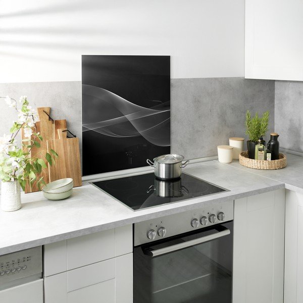 Edzett üveg falvédő tűzhelyhez 70x60 cm Smoke – Wenko-image-1