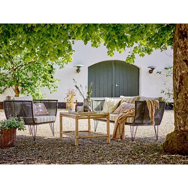 Bambusz kerti dohányzóasztal 60x90 cm Sole – Bloomingville-image-1