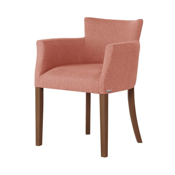 Santal rózsaszín bükkfa szék, sötétbarna lábakkal - Ted Lapidus Maison