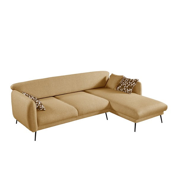 Madrid sárga bővíthető sarokkanapé, jobb oldali - Pandia Home-image-1
