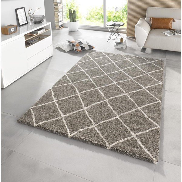 Grid barna szőnyeg, 200 x 290 cm - Mint Rugs-image-1