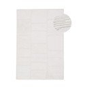 Fehér kézi szövésű gyapjúkeverék szőnyeg 200x300 cm Sculptured Blocks – Flair Rugs