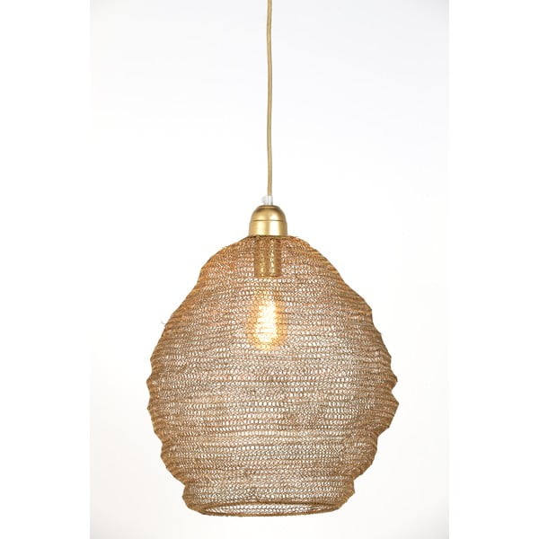 Bronzszínű függőlámpa fém búrával ø 38 cm Nina – Light & Living