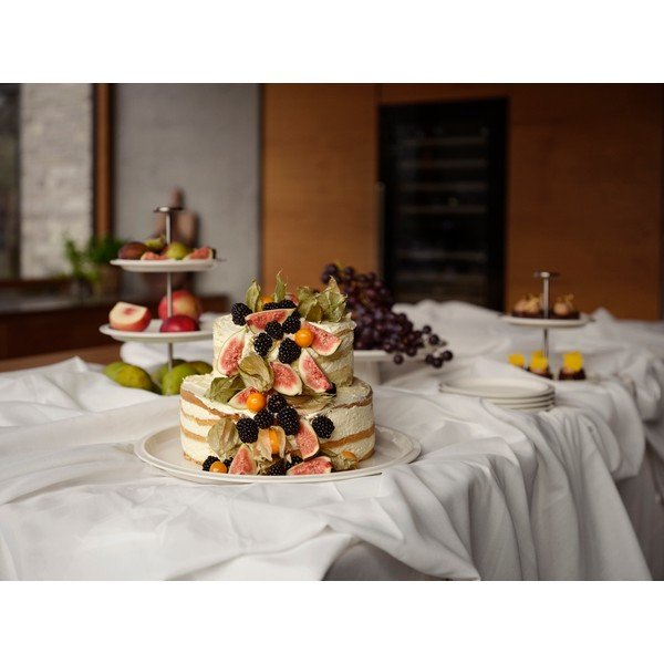 Porcelán szervírozó tálca ø 32 cm Eau – Zone-image-1