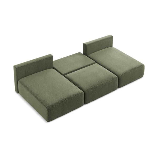 Zöld kinyitható-tárolóhelyes sarokkanapé Kalena – Makamii-image-4