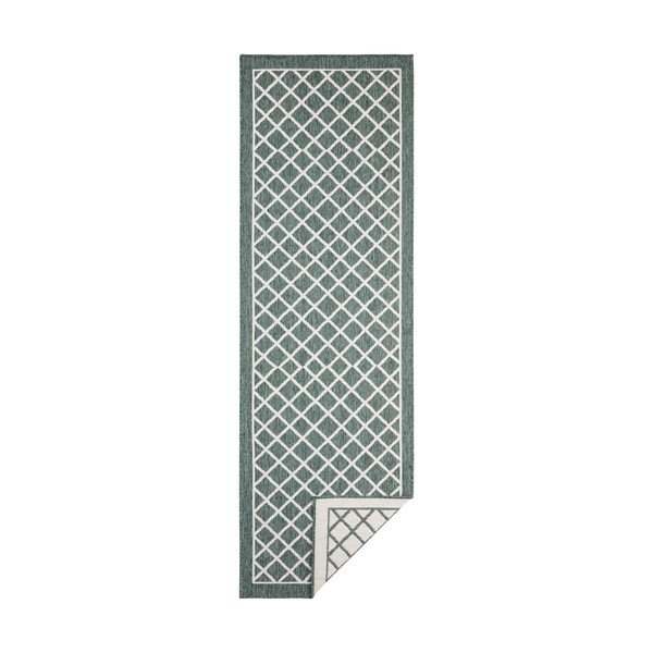 Sydney zöld-krémszínű kültéri szőnyeg, 80 x 250 cm - NORTHRUGS-image-2